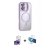 MARSİLYAN™- iPhone 16 Kılıf Yadigar Asil Koleksiyonu - Siyah 3D Antistatik Seramik Nano Ekran Koruyucu + Bilvis Titan Kamera Lens - PE