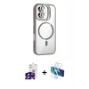 MARSİLYAN™- iPhone 16 Kılıf Yadigar Asil Koleksiyonu - Siyah 3D Antistatik Seramik Nano Ekran Koruyucu + Bilvis Titan Kamera Lens - SH