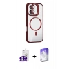 MARSİLYAN™- iPhone 16 Kılıf Yadigar Asil Koleksiyonu - Siyah Bilvis 5in1 3D Magic Cam Ekran Koruyucu + Bilvis Titan Kamera Lens - GS