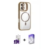 MARSİLYAN™- iPhone 16 Kılıf Yadigar Asil Koleksiyonu - Siyah Bilvis 5in1 3D Magic Cam Ekran Koruyucu + Bilvis Titan Kamera Lens - GS