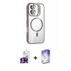 MARSİLYAN™- iPhone 16 Kılıf Yadigar Asil Koleksiyonu - Siyah Bilvis 5in1 3D Magic Cam Ekran Koruyucu + Bilvis Titan Kamera Lens - GS