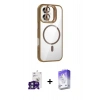 MARSİLYAN™- iPhone 16 Kılıf Yadigar Asil Koleksiyonu - Siyah Bilvis 5in1 3D Magic Cam Ekran Koruyucu + Bilvis Titan Kamera Lens - YL