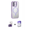 MARSİLYAN™- iPhone 16 Kılıf Yadigar Asil Koleksiyonu - Siyah Bilvis 5in1 3D Magic Cam Ekran Koruyucu + Bilvis Titan Kamera Lens - YL