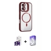MARSİLYAN™- iPhone 16 Kılıf Yadigar Asil Koleksiyonu - Siyah Bilvis 5in1 3D Magic Cam Ekran Koruyucu + Bilvis Titan Kamera Lens - YL