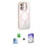 MARSİLYAN™- iPhone 16 Kılıf Yadigar Asil Koleksiyonu - Siyah Bilvis 5in1 3D Magic Cam Ekran Koruyucu + Lacivert Raze Metal Kamera Lens