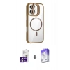 MARSİLYAN™- iPhone 16 Kılıf Yadigar Asil Koleksiyonu - Siyah Bilvis 5in1 3D Magic Cam Ekran Koruyucu + Bilvis Titan Kamera Lens - PE