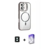 MARSİLYAN™- iPhone 16 Kılıf Yadigar Asil Koleksiyonu - Siyah Bilvis 5in1 3D Magic Cam Ekran Koruyucu + PVD Metal Kamera Lens - YL