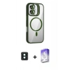MARSİLYAN™- iPhone 16 Kılıf Yadigar Asil Koleksiyonu - Siyah Bilvis 5in1 3D Magic Cam Ekran Koruyucu + PVD Metal Kamera Lens - YL