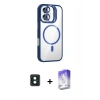 MARSİLYAN™- iPhone 16 Kılıf Yadigar Asil Koleksiyonu - Siyah Bilvis 5in1 3D Magic Cam Ekran Koruyucu + PVD Metal Kamera Lens - YL