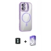MARSİLYAN™- iPhone 16 Kılıf Yadigar Asil Koleksiyonu - Siyah Bilvis 5in1 3D Magic Cam Ekran Koruyucu + PVD Metal Kamera Lens - YL