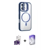MARSİLYAN™- iPhone 16 Kılıf Yadigar Asil Koleksiyonu - Siyah Bilvis 5in1 3D Magic Cam Ekran Koruyucu + Bilvis Titan Kamera Lens - YL