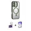 MARSİLYAN™- iPhone 16 Kılıf Yadigar Asil Koleksiyonu - Siyah Bilvis 5in1 3D Magic Cam Ekran Koruyucu + Bilvis Titan Kamera Lens - YL