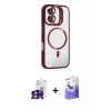 MARSİLYAN™- iPhone 16 Kılıf Yadigar Asil Koleksiyonu - Siyah Bilvis 5in1 5D Magic Hayalet Cam Ekran Koruyucu + Bilvis Titan Kamera Lens - PE