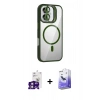 MARSİLYAN™- iPhone 16 Kılıf Yadigar Asil Koleksiyonu - Siyah Bilvis 5in1 5D Magic Hayalet Cam Ekran Koruyucu + Bilvis Titan Kamera Lens - PE
