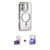 MARSİLYAN™- iPhone 16 Kılıf Yadigar Asil Koleksiyonu - Siyah Bilvis 5in1 5D Magic Hayalet Cam Ekran Koruyucu + Bilvis Titan Kamera Lens - GS