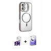 MARSİLYAN™- iPhone 16 Kılıf Yadigar Asil Koleksiyonu - Siyah Bilvis 5in1 5D Magic Hayalet Cam Ekran Koruyucu + Bilvis Titan Kamera Lens - PE