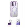MARSİLYAN™- iPhone 16 Kılıf Yadigar Asil Koleksiyonu - Siyah Bilvis 5in1 5D Magic Hayalet Cam Ekran Koruyucu + Bilvis Titan Kamera Lens - PE