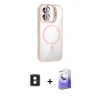 MARSİLYAN™- iPhone 16 Kılıf Yadigar Asil Koleksiyonu - Siyah Bilvis 5in1 5D Magic Hayalet Cam Ekran Koruyucu + PVD Metal Kamera Lens - MI