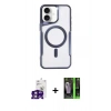 MARSİLYAN™- iPhone 16 Kılıf Yadigar Klasik Özel Seri - Şeffaf 360 Full Body Arka Koruyucu + Bilvis Titan Kamera Lens - PE