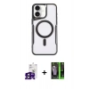 MARSİLYAN™- iPhone 16 Kılıf Yadigar Klasik Özel Seri - Şeffaf 360 Full Body Arka Koruyucu + Bilvis Titan Kamera Lens - SH