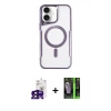 MARSİLYAN™- iPhone 16 Kılıf Yadigar Klasik Özel Seri - Şeffaf 360 Full Body Arka Koruyucu + Bilvis Titan Kamera Lens - SH