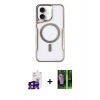 MARSİLYAN™- iPhone 16 Kılıf Yadigar Klasik Özel Seri - Şeffaf 360 Full Body Arka Koruyucu + Bilvis Titan Kamera Lens - SH