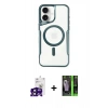 MARSİLYAN™- iPhone 16 Kılıf Yadigar Klasik Özel Seri - Şeffaf 360 Full Body Arka Koruyucu + Bilvis Titan Kamera Lens - SH