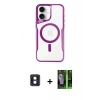 MARSİLYAN™- iPhone 16 Kılıf Yadigar Klasik Özel Seri - Şeffaf 360 Full Body Arka Koruyucu + PVD Metal Kamera Lens - MI
