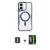 MARSİLYAN™- iPhone 16 Kılıf Yadigar Klasik Özel Seri - Şeffaf 360 Full Body Arka Koruyucu + PVD Metal Kamera Lens - MI