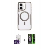 MARSİLYAN™- iPhone 16 Kılıf Yadigar Klasik Özel Seri - Şeffaf 360 Full Body Arka Koruyucu + Bilvis Titan Kamera Lens - YL