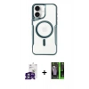 MARSİLYAN™- iPhone 16 Kılıf Yadigar Klasik Özel Seri - Şeffaf 360 Full Body Arka Koruyucu + Bilvis Titan Kamera Lens - YL