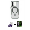MARSİLYAN™- iPhone 16 Kılıf Yadigar Klasik Özel Seri - Şeffaf 360 Full Body Arka Koruyucu + Bilvis Titan Kamera Lens - YL