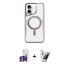 MARSİLYAN™- iPhone 16 Kılıf Yadigar Klasik Özel Seri - Şeffaf Pasifik Cam Ekran Koruyucu + Bilvis Titan Kamera Lens - YL