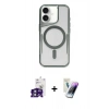 MARSİLYAN™- iPhone 16 Kılıf Yadigar Klasik Özel Seri - Şeffaf Pasifik Cam Ekran Koruyucu + Bilvis Titan Kamera Lens - YL