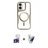 MARSİLYAN™- iPhone 16 Kılıf Yadigar Klasik Özel Seri - Şeffaf Pasifik Cam Ekran Koruyucu + Bilvis Titan Kamera Lens - YL