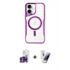 MARSİLYAN™- iPhone 16 Kılıf Yadigar Klasik Özel Seri - Şeffaf Pasifik Cam Ekran Koruyucu + Bilvis Titan Kamera Lens - YL