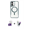 MARSİLYAN™- iPhone 16 Kılıf Yadigar Klasik Özel Seri - Şeffaf Pasifik Cam Ekran Koruyucu + Bilvis Titan Kamera Lens - GS