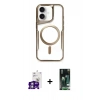 MARSİLYAN™- iPhone 16 Kılıf Yadigar Klasik Özel Seri - Siyah 360 Mat Full Body Arka Koruyucu + Bilvis Titan Kamera Lens - GS