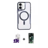 MARSİLYAN™- iPhone 16 Kılıf Yadigar Klasik Özel Seri - Siyah 360 Mat Full Body Arka Koruyucu + Bilvis Titan Kamera Lens - GS