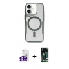 MARSİLYAN™- iPhone 16 Kılıf Yadigar Klasik Özel Seri - Siyah 360 Mat Full Body Arka Koruyucu + Bilvis Titan Kamera Lens - GS
