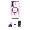 MARSİLYAN™- iPhone 16 Kılıf Yadigar Klasik Özel Seri - Siyah 360 Mat Full Body Arka Koruyucu + Bilvis Titan Kamera Lens - GS