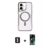 MARSİLYAN™- iPhone 16 Kılıf Yadigar Klasik Özel Seri - Siyah 360 Mat Full Body Arka Koruyucu + PVD Metal Kamera Lens - PE