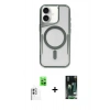 MARSİLYAN™- iPhone 16 Kılıf Yadigar Klasik Özel Seri - Siyah 360 Mat Full Body Arka Koruyucu + Raze Metal Kamera Lens - BZ