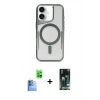 MARSİLYAN™- iPhone 16 Kılıf Yadigar Klasik Özel Seri - Siyah 360 Mat Full Body Arka Koruyucu + Raze Metal Kamera Lens - LT
