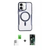 MARSİLYAN™- iPhone 16 Kılıf Yadigar Klasik Özel Seri - Siyah 360 Mat Full Body Arka Koruyucu + Raze Metal Kamera Lens - BZ