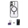 MARSİLYAN™- iPhone 16 Kılıf Yadigar Klasik Özel Seri - Siyah 3D Antistatik Hayalet Cam Ekran Koruyucu + Bilvis Titan Kamera Lens - YL