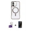 MARSİLYAN™- iPhone 16 Kılıf Yadigar Klasik Özel Seri - Siyah 3D Antistatik Hayalet Cam Ekran Koruyucu + Bilvis Titan Kamera Lens - PE