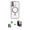 MARSİLYAN™- iPhone 16 Kılıf Yadigar Klasik Özel Seri - Siyah 3D Antistatik Mat Seramik Nano Ekran Koruyucu + Raze Metal Kamera Lens - SH