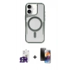 MARSİLYAN™- iPhone 16 Kılıf Yadigar Klasik Özel Seri - Siyah 3D Antistatik Mat Seramik Nano Ekran Koruyucu + Bilvis Titan Kamera Lens - YL