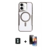 MARSİLYAN™- iPhone 16 Kılıf Yadigar Klasik Özel Seri - Siyah 3D Antistatik Mat Seramik Nano Ekran Koruyucu + Yeşil PVD Metal Kamera Lens